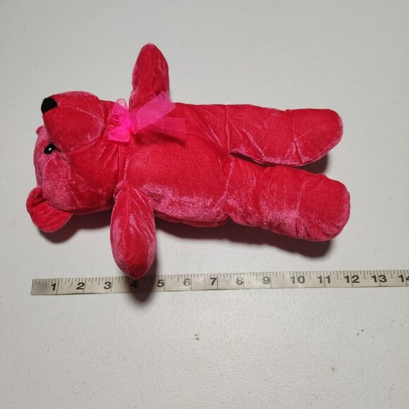 Toy Factory Pink Teddy Bear 12 inch Ribbon Bow Plush Stuffed Animal - Picture 4 of 4
